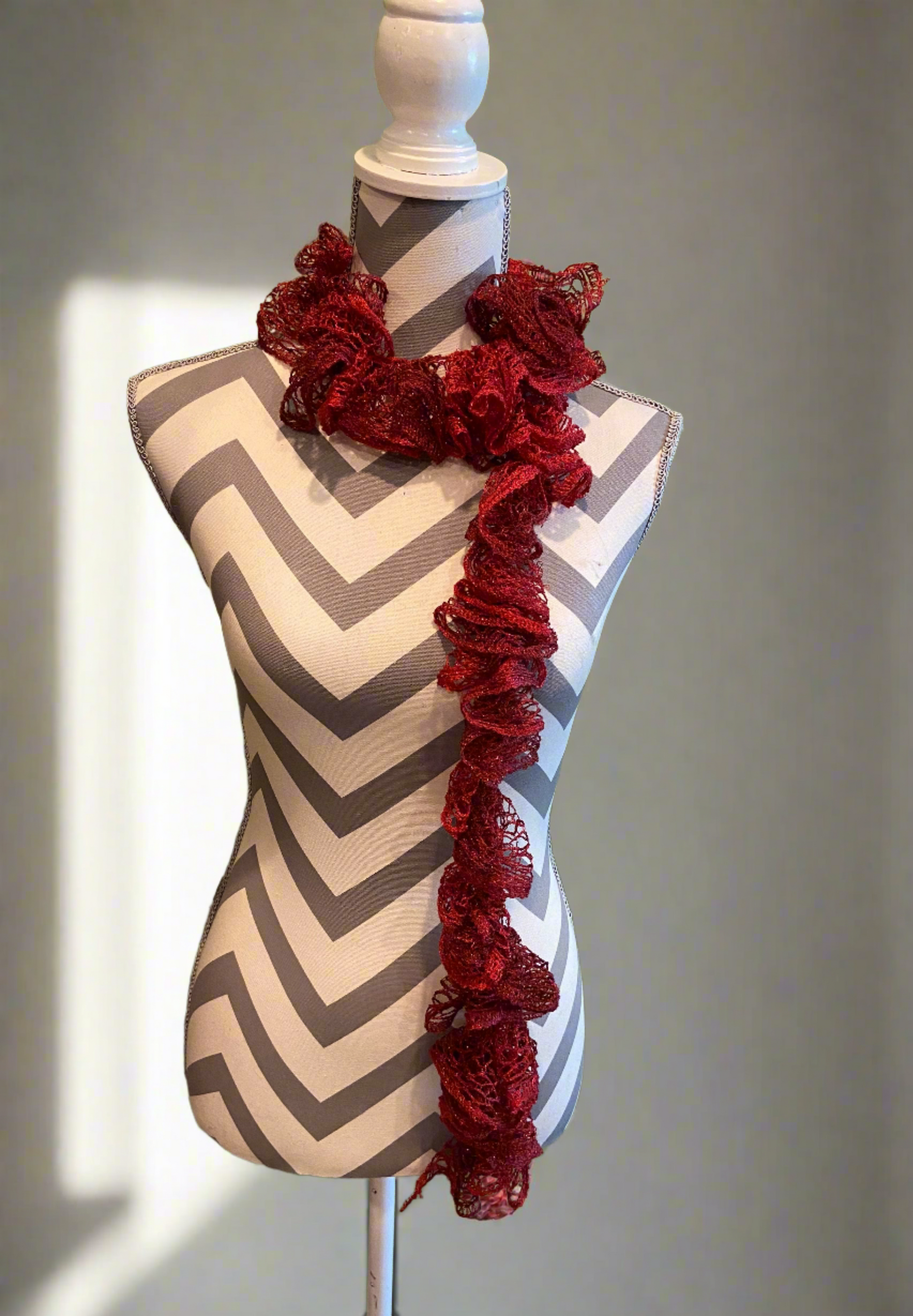 Ruffled Scarf handmade with RUBIES Sashay yarnPink tiful of LOVE