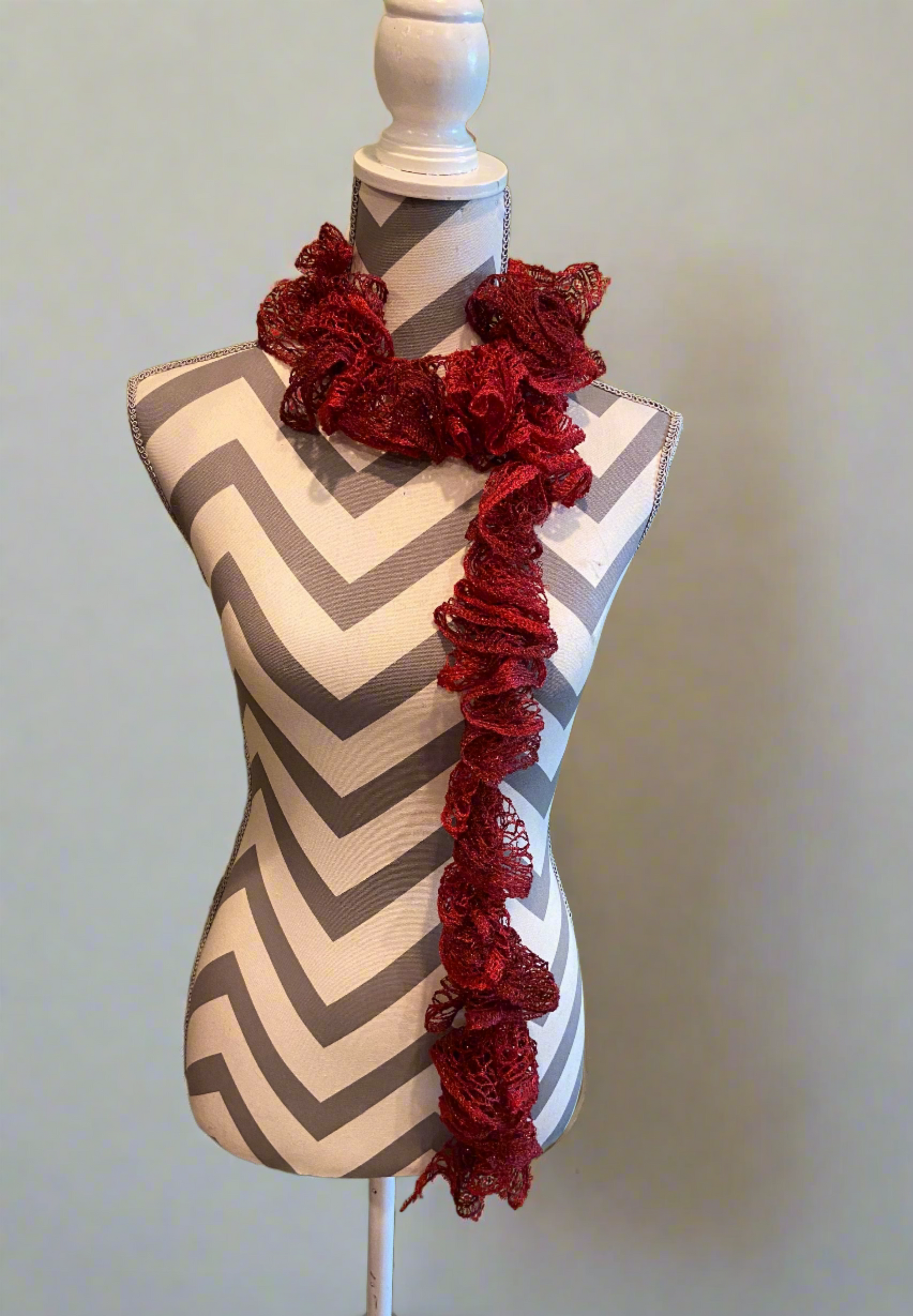 Ruffled Scarf handmade with RUBIES Sashay yarnPink tiful of LOVE