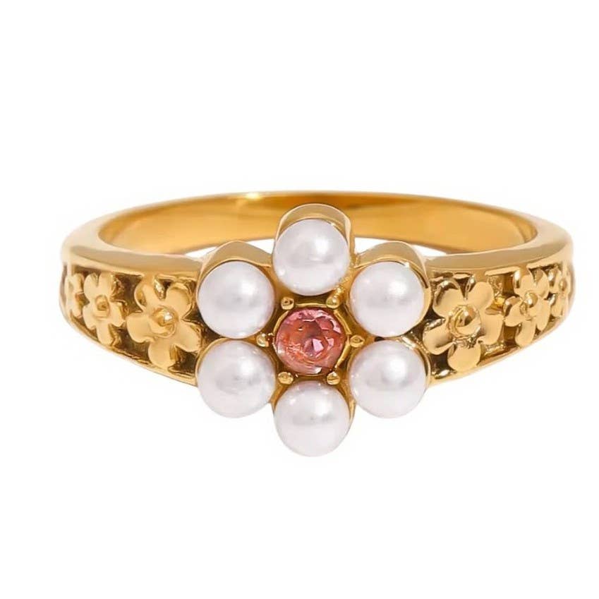 JOSSLYN by wall to wall - 18K STAINLESS STEEL TARNISH FREE  RINGS | 40R119: TWO TONE HEART