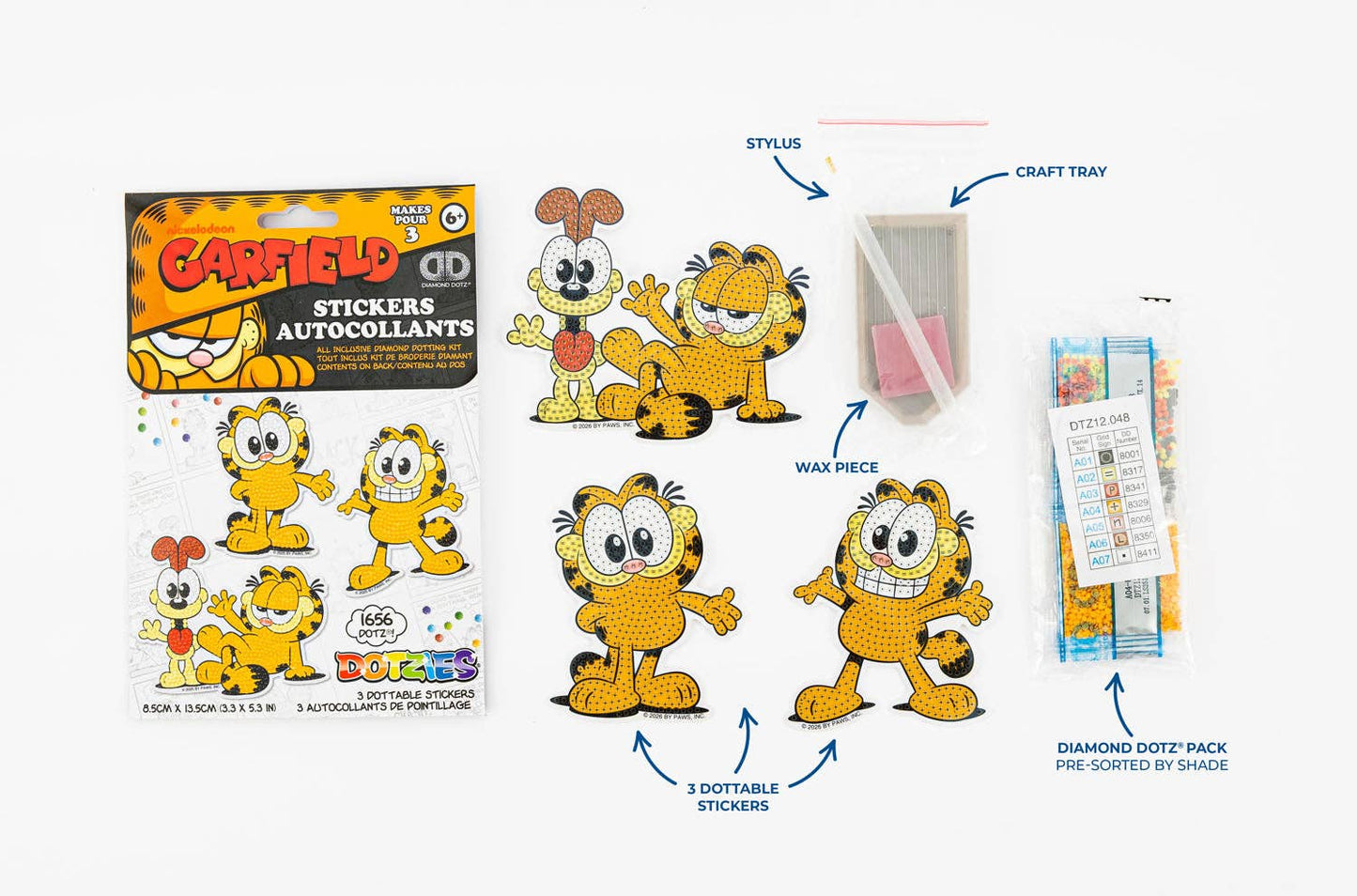 DIAMOND DOTZ® - Baby Garfield Sticker Pack