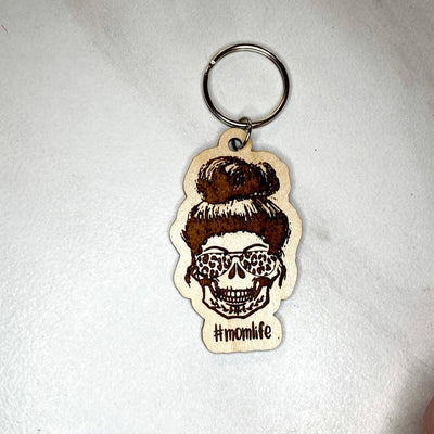 Skull Mom Keychains