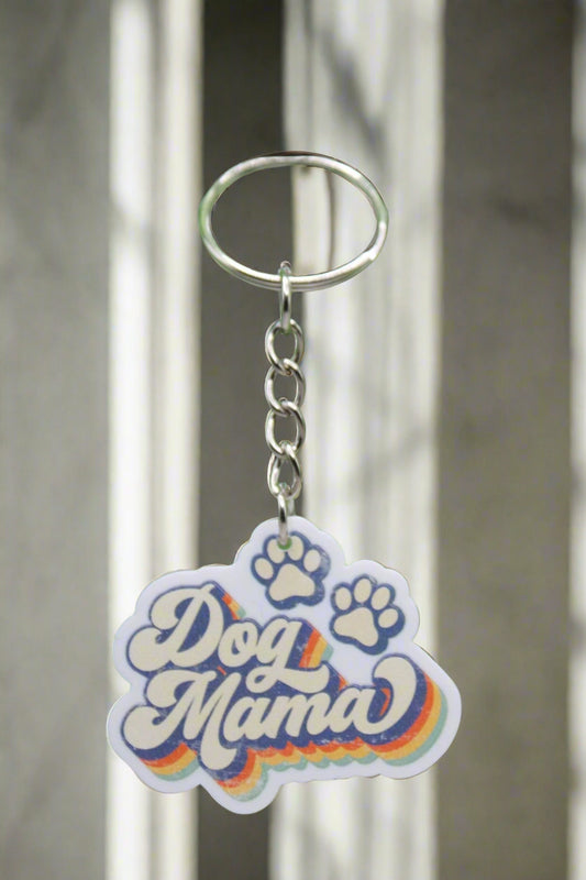 Retro Dog Mama Acrylic Keychain | Gift for Dog Lovers | Hylidae Boutique