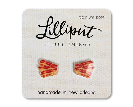 Bacon Stud Earrings; wear your food on your earsPink tiful of LOVE