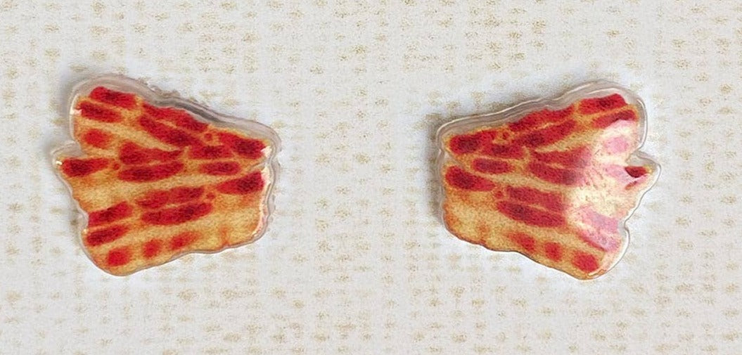 Bacon Stud Earrings; wear your food on your earsPink tiful of LOVE