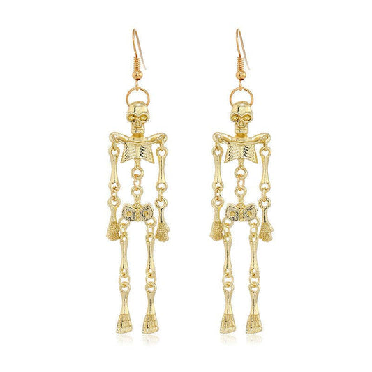 Gold Skeleton Wire EarringsPink tiful of LOVE
