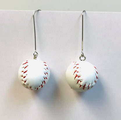 SimpleNGreat - Baseball Softball Bat Earrings: Long Chain