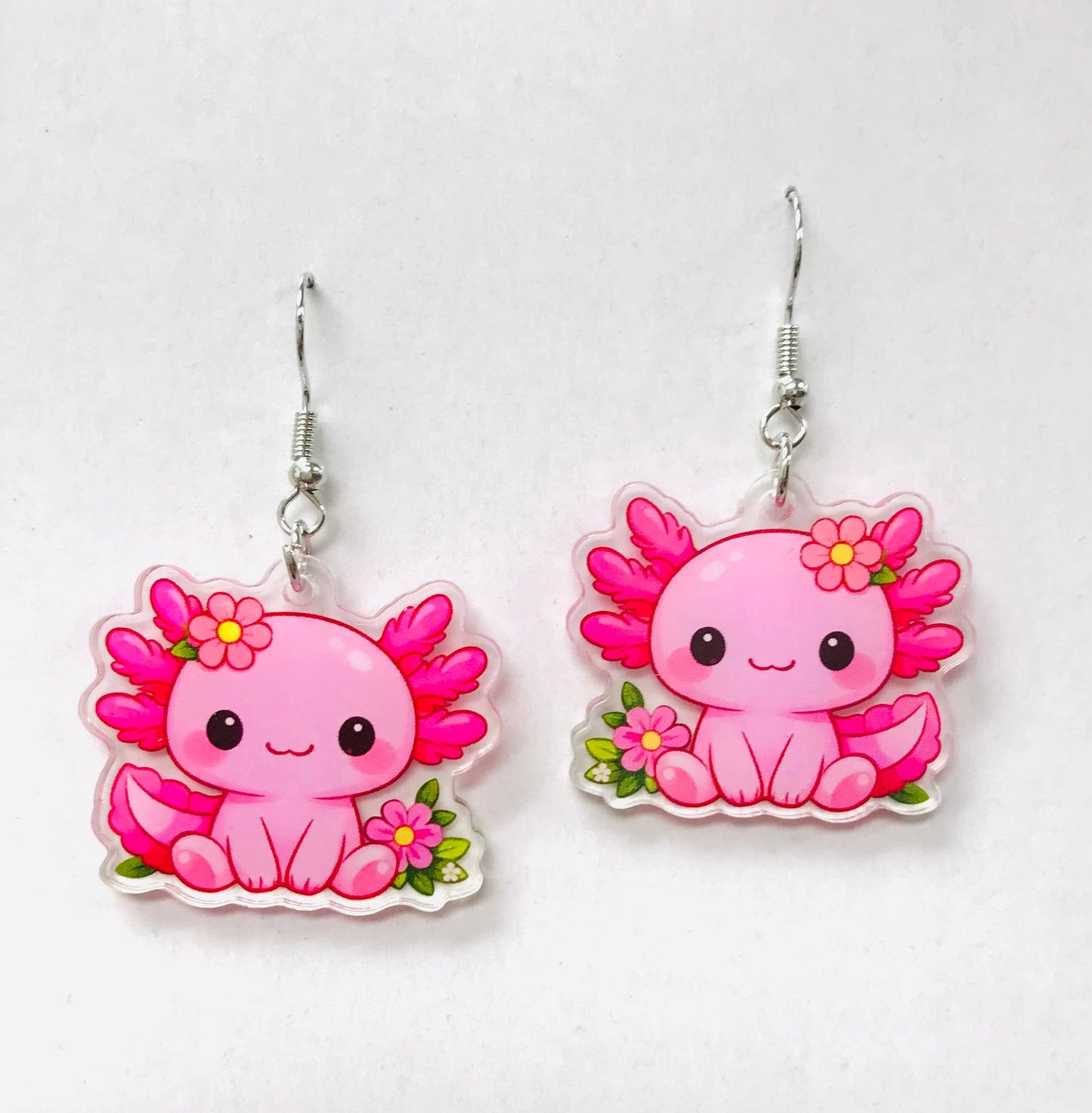 SimpleNGreat - Acrylic Pink Cute Kawaii Earrings: Pink