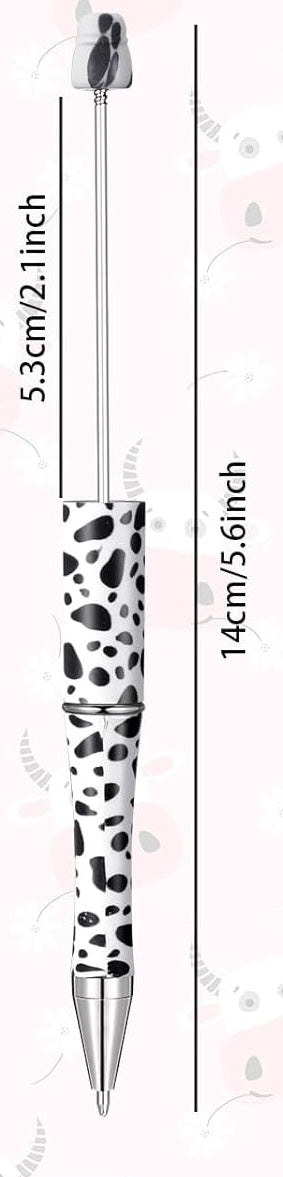 Cow-Themed Beadable Pens (Wood Beads) – Choose Your Style | 5 Designs Available