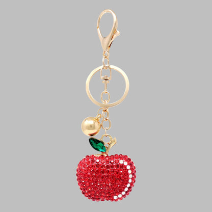 Bling Crystal Apple Key Chain