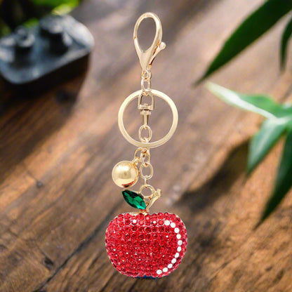Bling Crystal Apple Key Chain