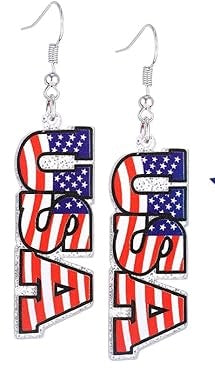 4th of July USA wire Earrings (Copy)