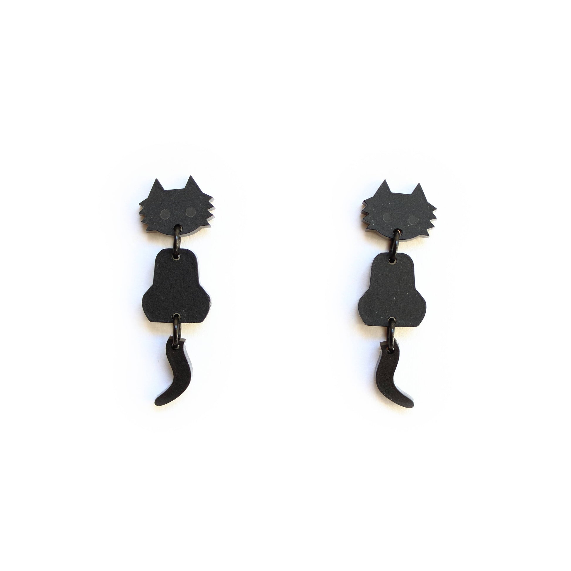 Black Cat matte Acrylic EarringsPink tiful of LOVE