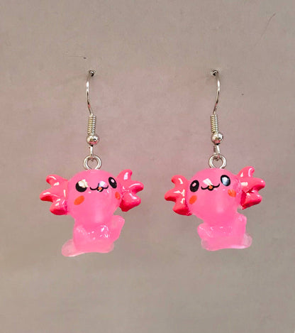 SimpleNGreat - Acrylic Pink Cute Kawaii Earrings: Pink
