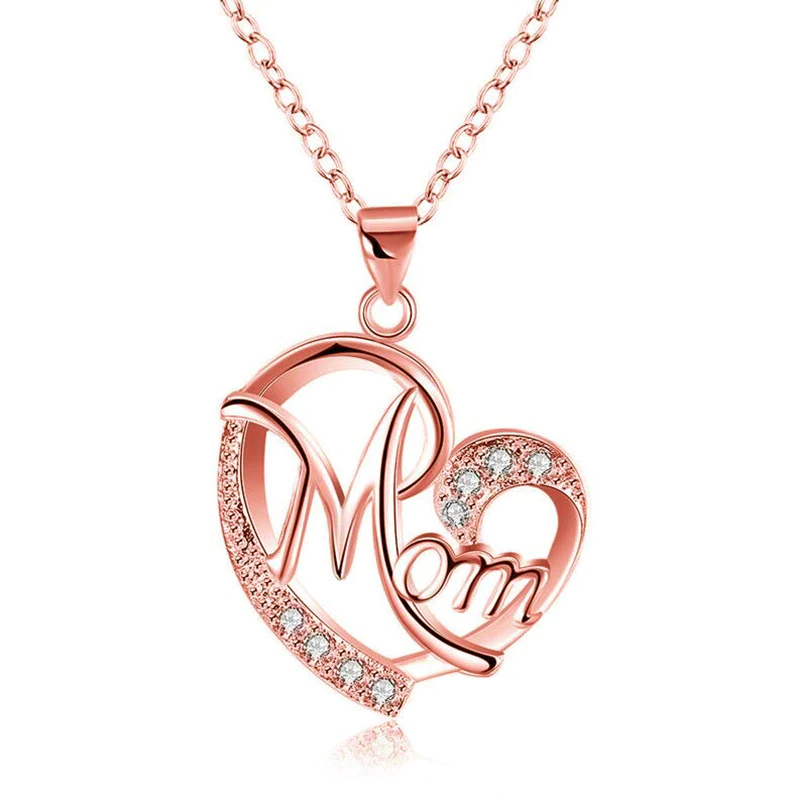 Mother's Day Pendant on a Rose Gold chain NecklacePink tiful of LOVE