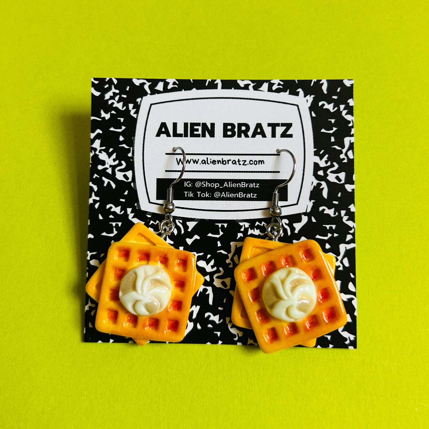Waffle Dangle Earrings