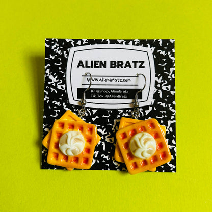 Waffle Dangle Earrings