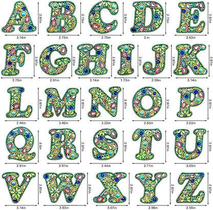 Diamond ART Letters of the  Alphabet Key chain or OrnamentsPink tiful of LOVE