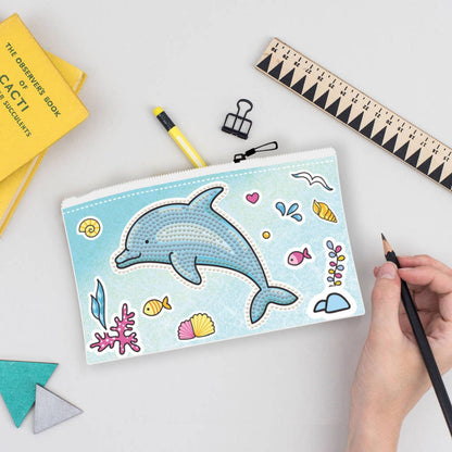DIAMOND DOTZ® - Dolphin Party Zipper Pouch