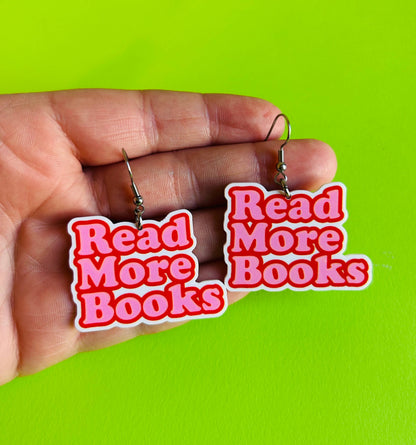 Read More Books Wire Earrings