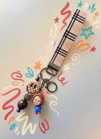 Chucky Doll Wristlet Keychain