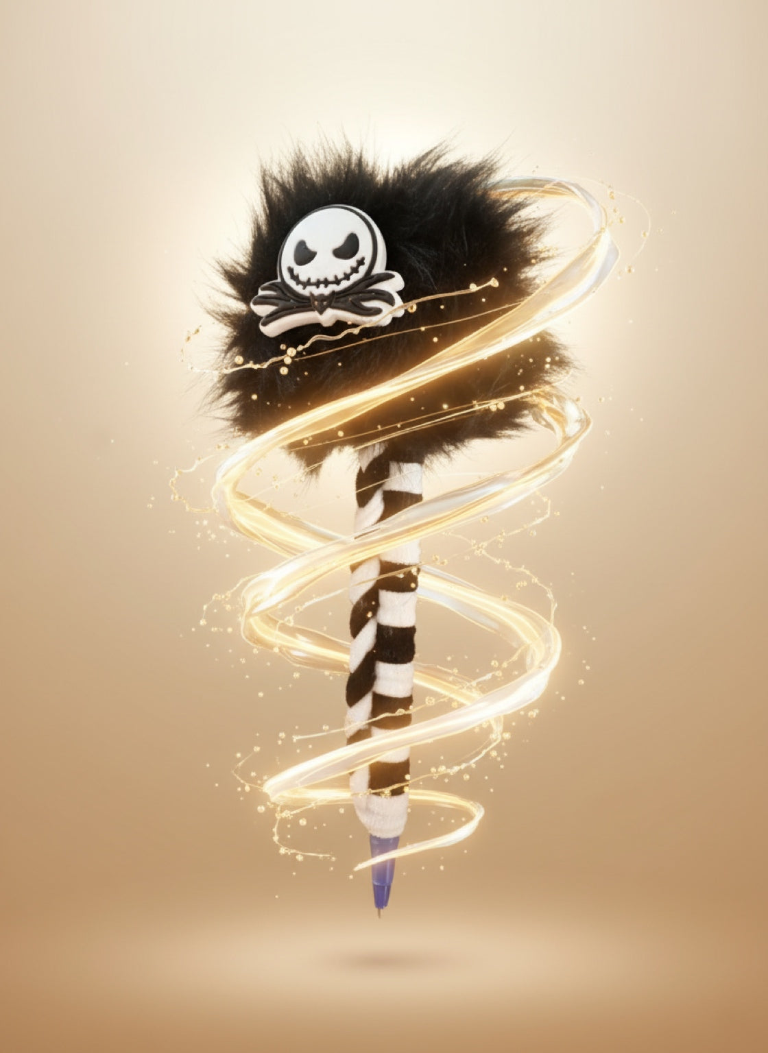 Jack Skellington Pom Pom Pen