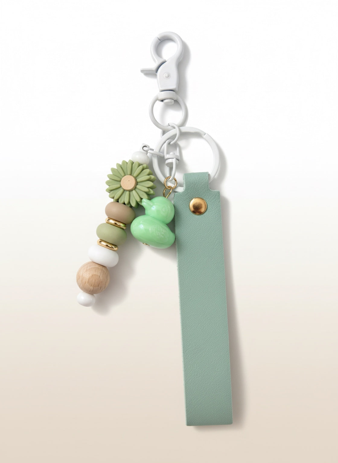Green Wristlet Keychain