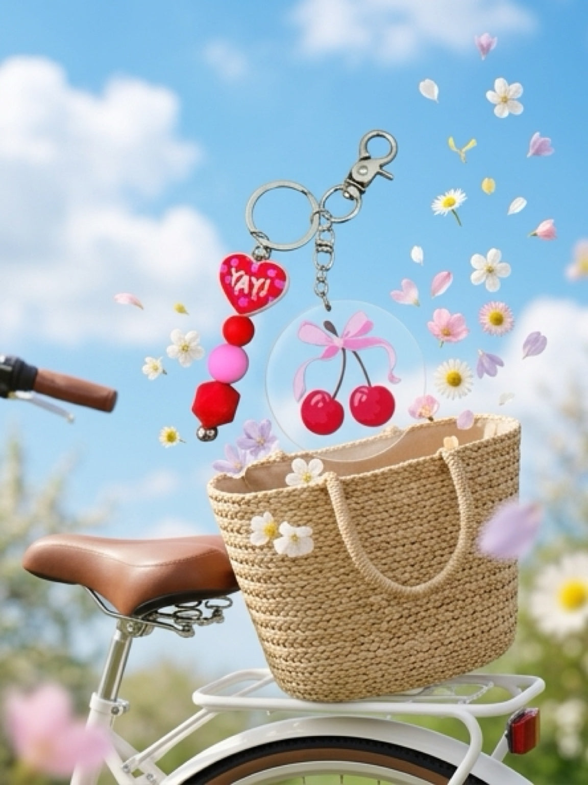Yay for Cherry Keychain