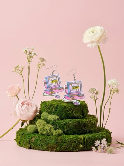 Y2K Computer Earrings – Retro Pastel Dangle Earrings