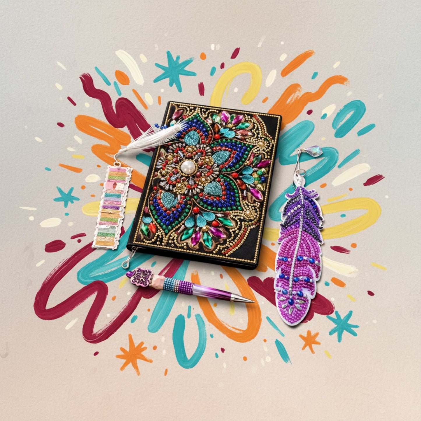 Colorful Boss Babe Bundle-includes Notebook, 2 Bookmarks & Pen