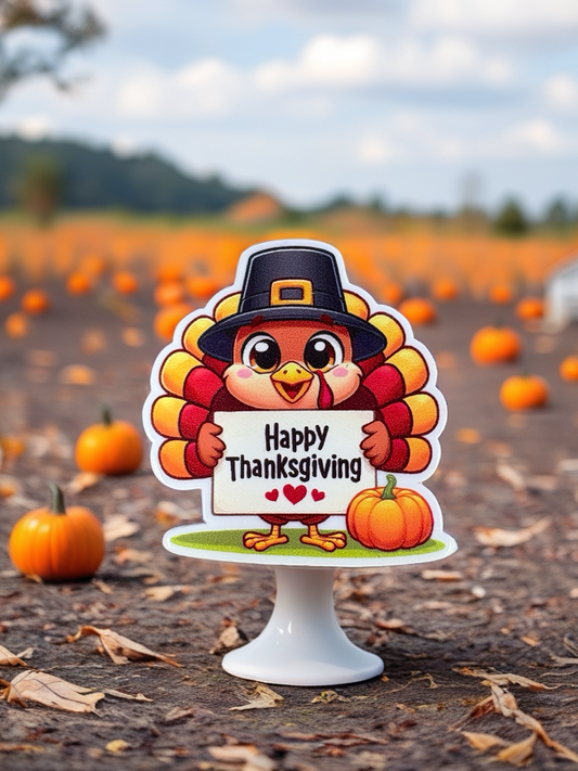 Happy Thanksgiving Turkey Magnet-Cute Fall Holiday Decor