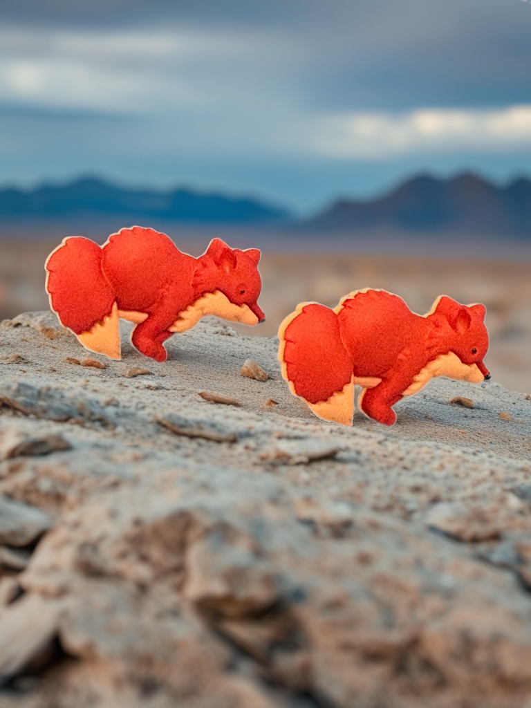 Forest Babies Fox Stud Earrings-Sweet Woodland Fox Jewelry