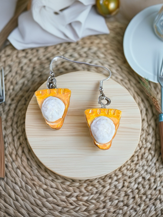 Pumpkin Pie Dangle Earrings – Sweet and Festive Resin Jewelry