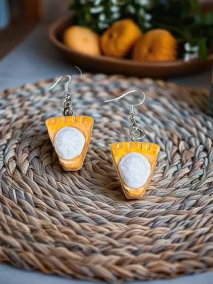 Pumpkin Pie Dangle Earrings – Sweet and Festive Resin Jewelry