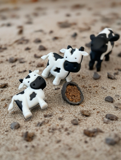 Barnyard Cow Stud Earrings – Cute Plastic Farm Animal Jewelry