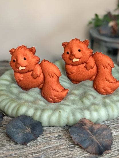 Chubby Beaver Stud Earrings – Cute Woodland Critter Jewelry