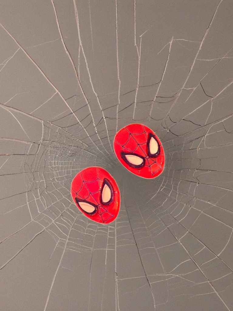 Spider‑Man Stud Earrings – Red Superhero Mask Earrings