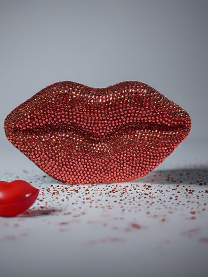 Pink Lips Diamond Art Statment Piece