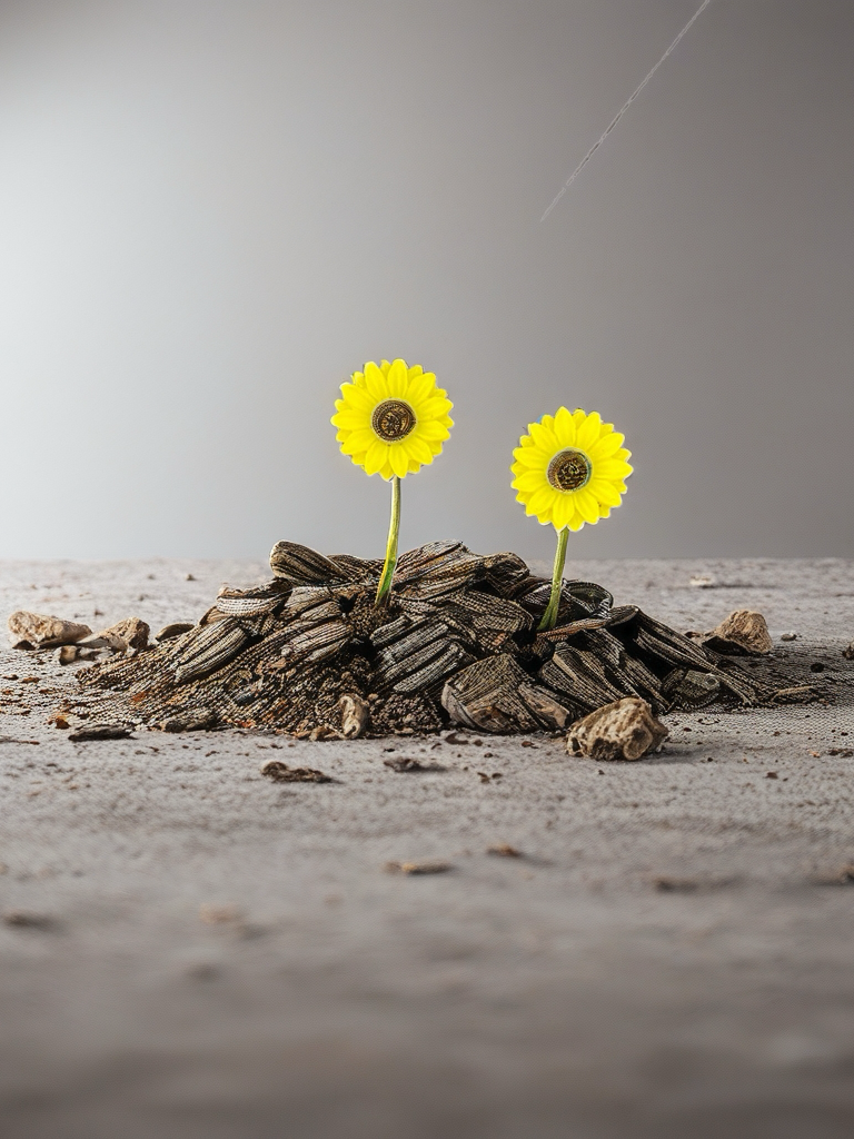 Tiny Sunflower Post Earrings – Bright Yellow Resin Floral Studs