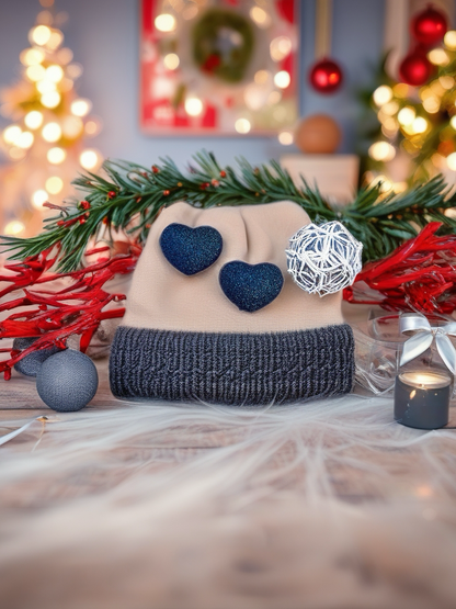 Blue Glitter Heart Stud Earrings – Sparkly Heart Posts