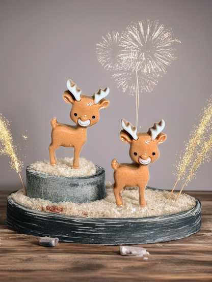 Happy Reindeer Stud Earrings | Festive Holiday Stud Earrings