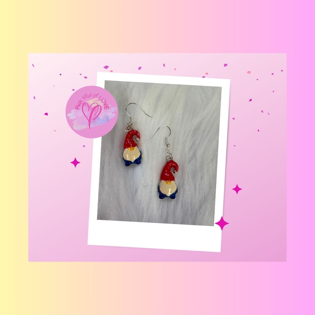 Gnome Charm Wire Earrings