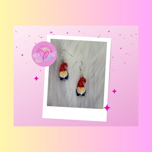 Gnome Charm Wire Earrings