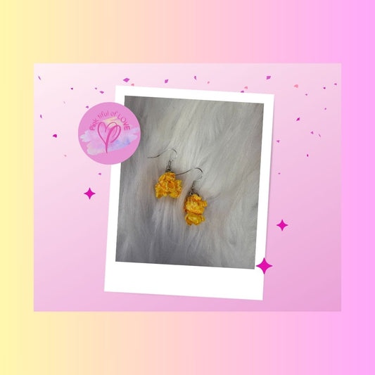 Cheese Popcorn Wire Earrings