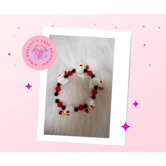Chicken glass Beaded Bracelet