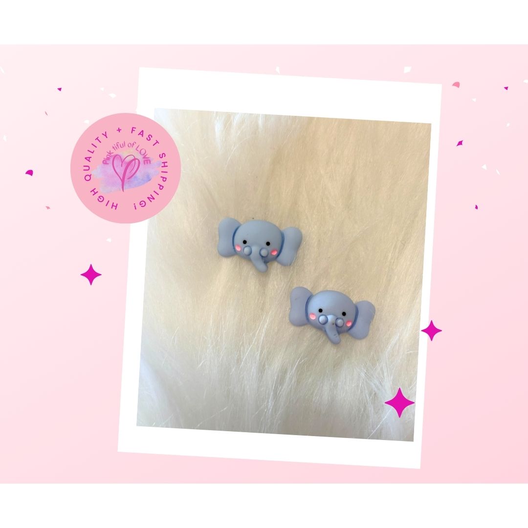 Adorable Happy blue Elephant Stud Earrings