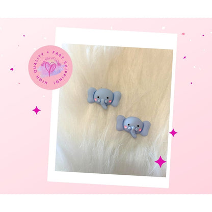 Adorable Happy blue Elephant Stud Earrings