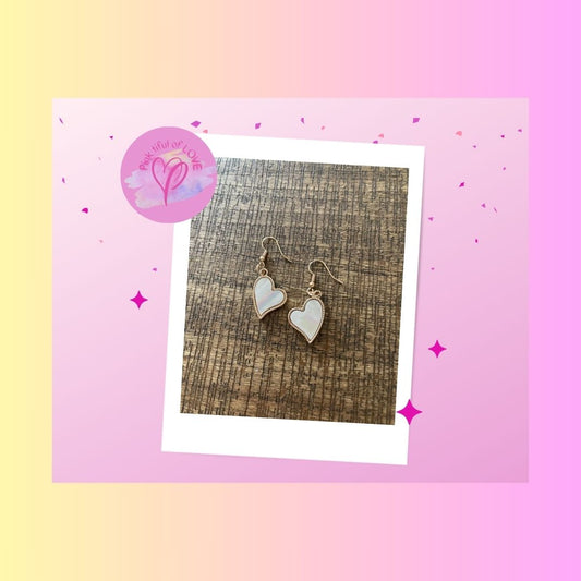 Heart Shell Charms Wire EarringsPink tiful of LOVE