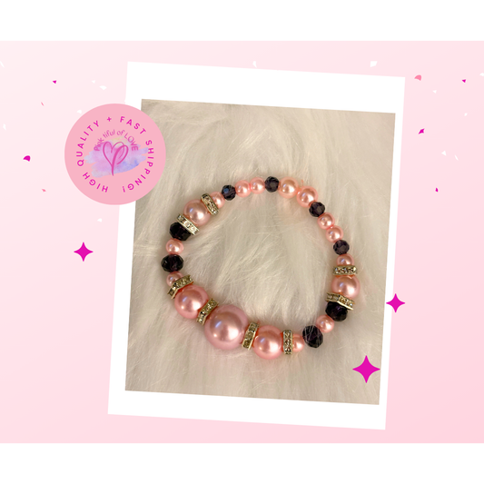 Lilac Glass Beaded Bracelet