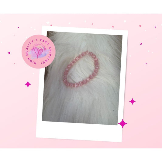Cat's Eye Light Pink beaded Stretch braceletPink tiful of LOVE