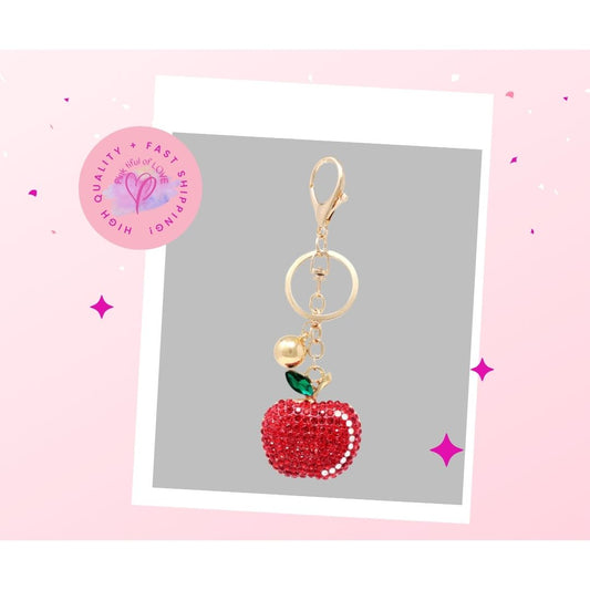 Bling Crystal Apple Key Chain